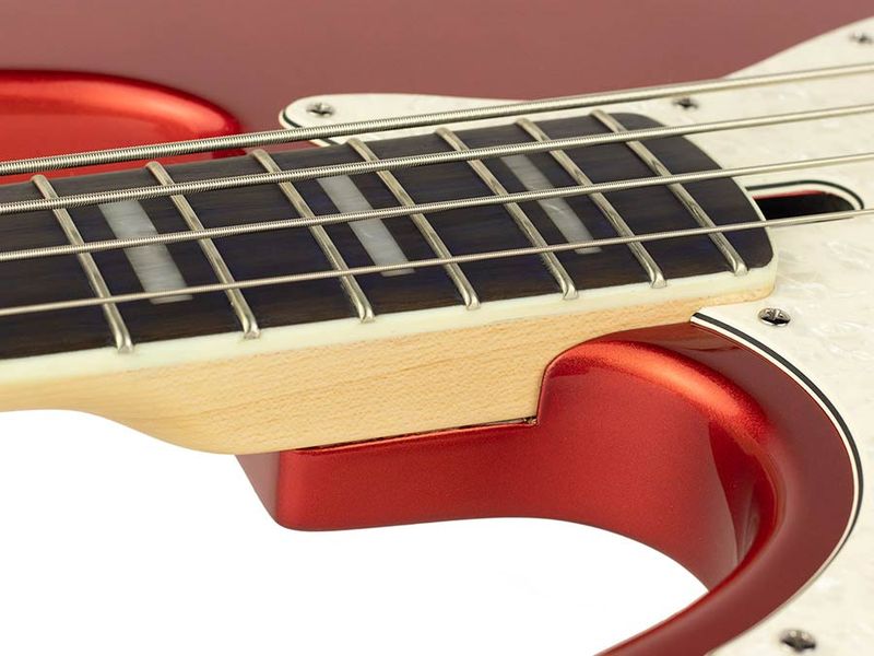 Sire V7 2nd Gen Series Marcus Miller Lefty Alder 4-string Bass Guitar Bright Metallic Red