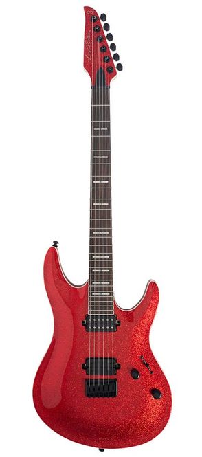 Hovedbilde Sire Y5/RPS alder electric guitar black satin red sparkle