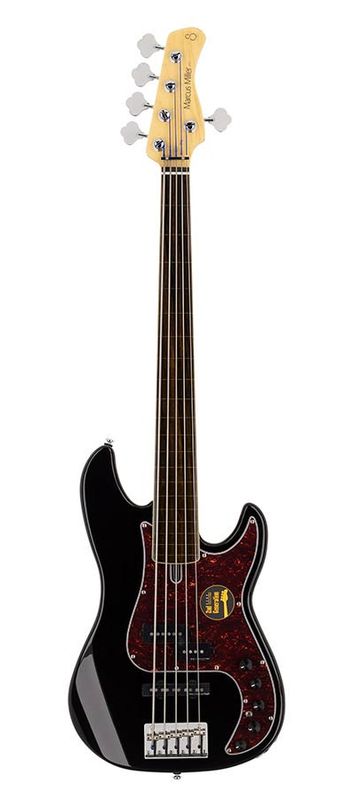 Sire P7 2nd Gen Series Marcus Miller fretless Alder 5-string Bass Guitar Black