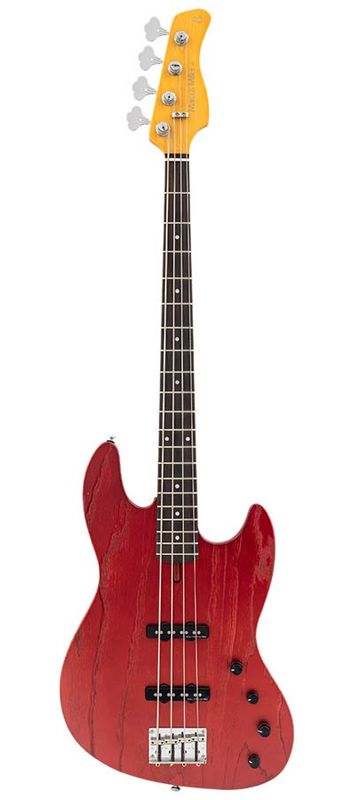 Sire V6 4/CAR mahogany+ash top 4-string active bass guitar candy apple red
