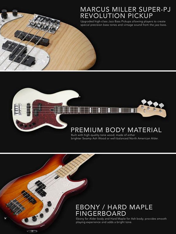 Sire P7 2nd Gen Series Marcus Miller Alder 5-string Bass Guitar Antique White
