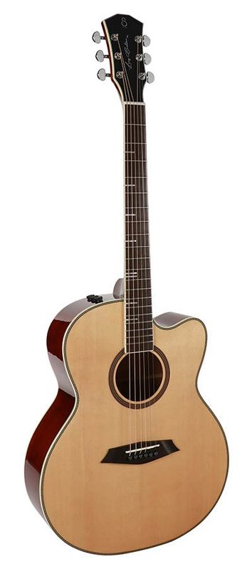 Sire A4 Series Larry Carlton Acoustic Grand Auditorium Guitar - Solid Top and Back (Roasted Top) with SIB electronics - Natural
