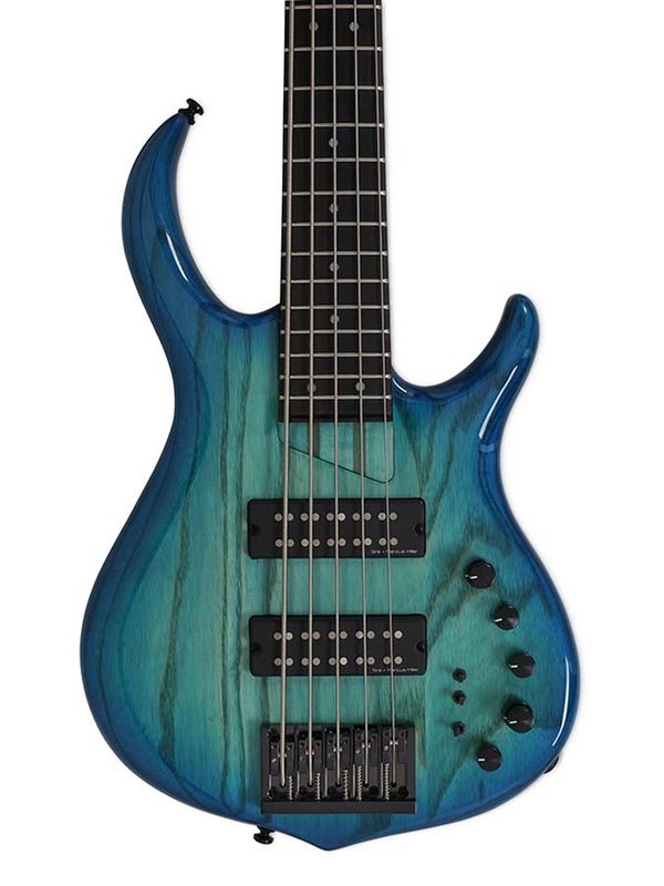 Sire M5 Series Marcus Miller Swamp Ash 5-string Bass Guitar Transparent Blue