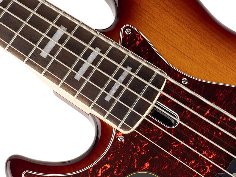 Sire V7 2nd Gen Series Marcus Miller Lefty Alder 5-string Bass Guitar Tobacco Sunburst