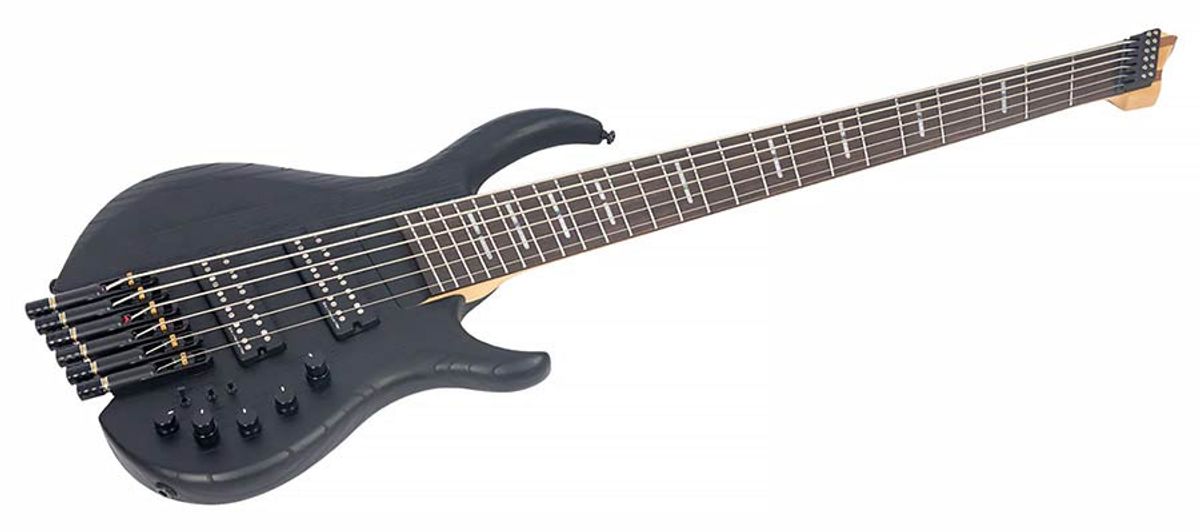 Sire M6H 6/BKS swamp ash 6-string active bass sandblasted black, with gigbag