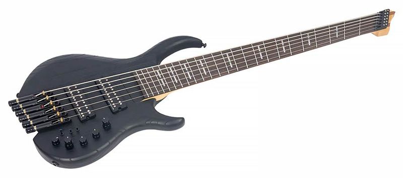 Sire M6H 6/BKS swamp ash 6-string active bass sandblasted black, with gigbag