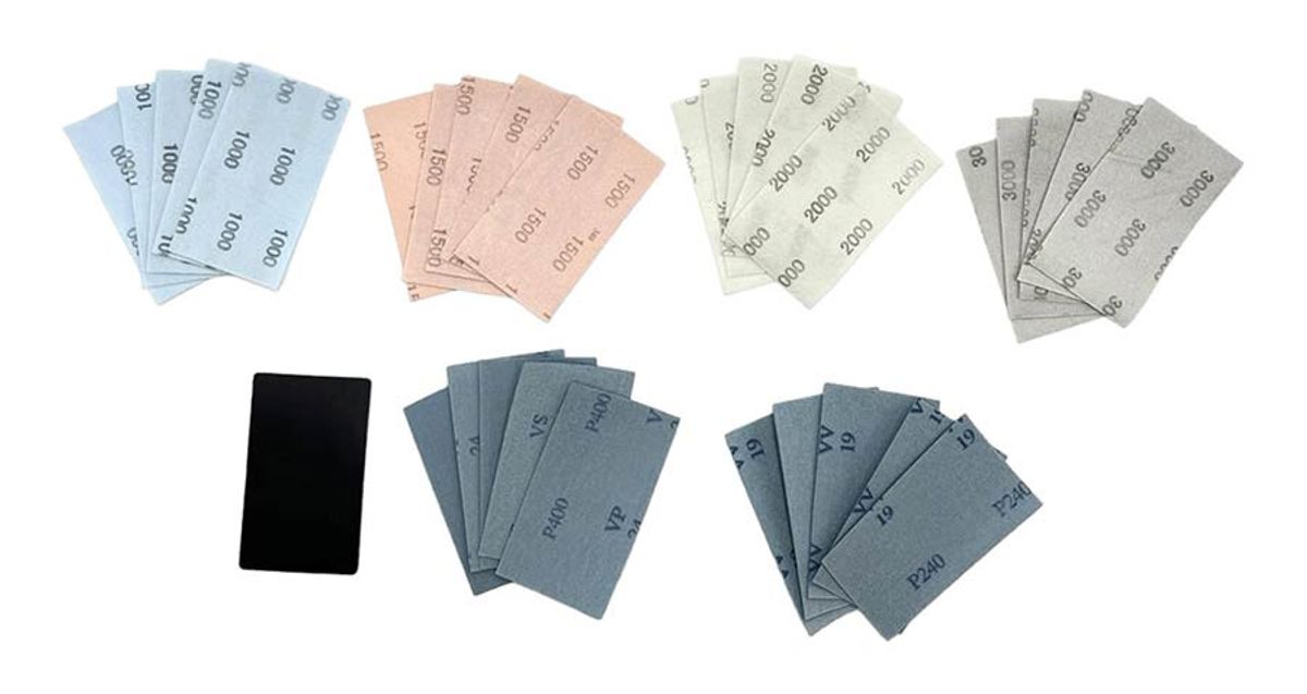 NitorLACK Flex latex sanding sheets 130 x 75 mm sheets K400 - 5 pcs