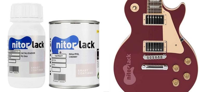 NitorLACK polyurethane paint cherry - 500ml can + 250ml hardener