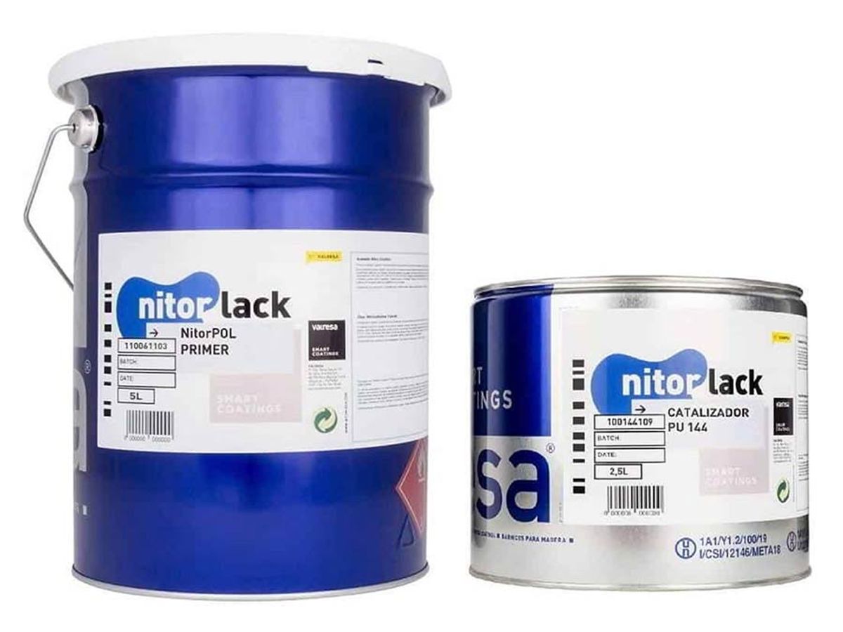 NitorLACK polyurethane primer, clear - 5L can + 2,5L hardener