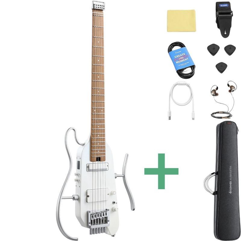 Donner HUSH-X PRO silent el-gitar white