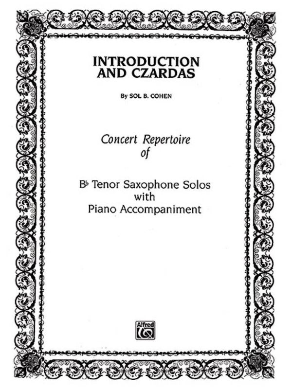 Introduction & Czardas (tenor sax/piano)
