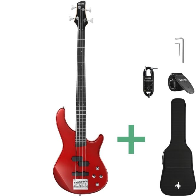 Hovedbilde Donner DPJ-100R el-bass red
