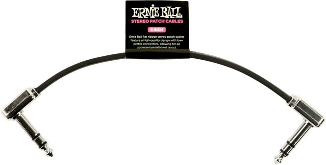 Hovedbilde Ernie Ball-6408 Stereo (TRS) Flat Patch Cable, 15cm