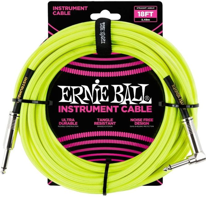 Hovedbilde Ernie Ball EB-6085 5,5m Instrumentkabel jack/jack