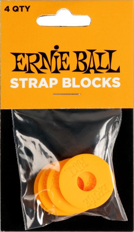 Ernie Ball 5621 Strap Blocks, Orange, 4 pc