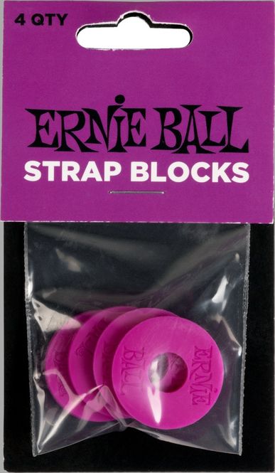 Hovedbilde Ernie Ball 5618 Strap Blocks, Purple, 4 pc