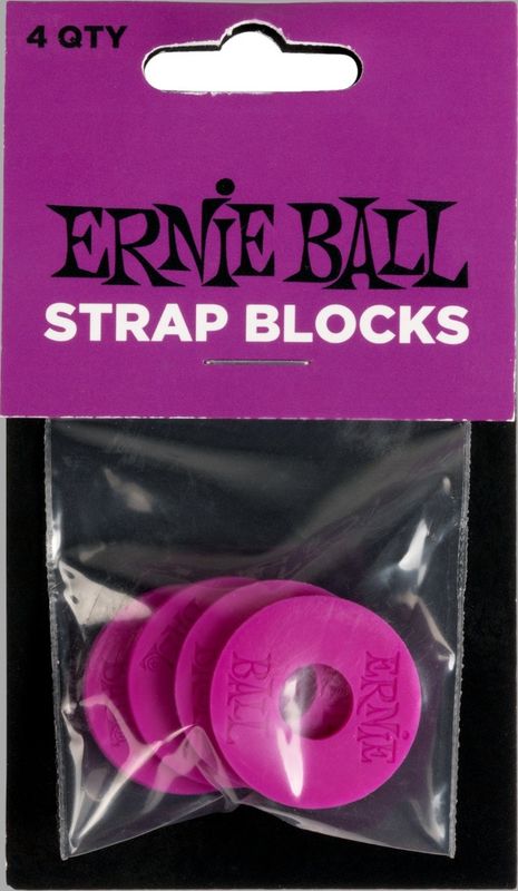 Ernie Ball 5618 Strap Blocks, Purple, 4 pc