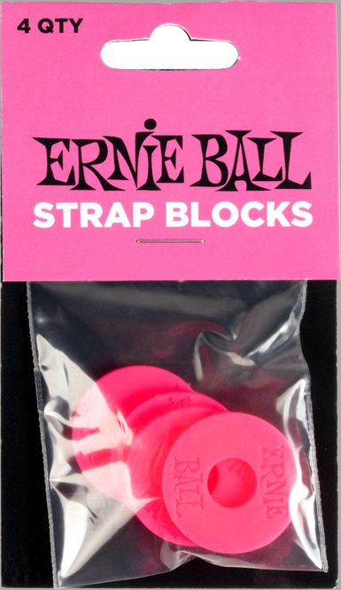 Hovedbilde Ernie Ball 5623 Strap Blocks, Pink, 4 pc