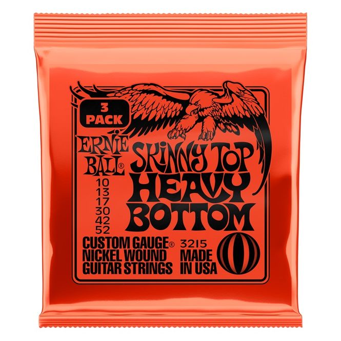 Hovedbilde Ernie Ball 3215 - 3-pack Skinny Top Heavy Bottom