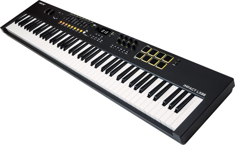 Nektar Impact LX88mk3 - MIDI keyboard, 88 semi-weighted keys, pads, faders & encoders
