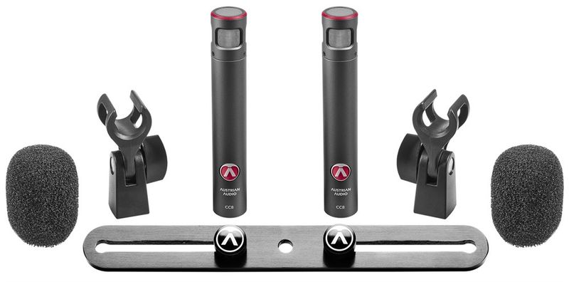 Austrian Audio CC8 Kardioid kondensatormikrofon Stereo Set med: 2 x CC8, 2x OCH8 Mic Clip, 2x CCW8 puffskydd, SB1 Stereoskena, väska