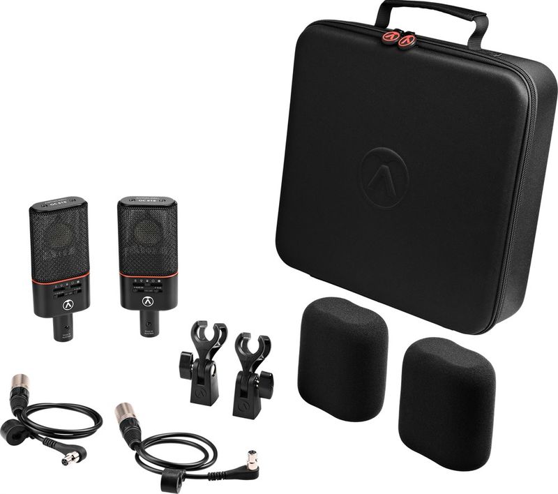 Austrian Audio OC818 Dual Set Go Black - 2x Mic, Shock Mount, Mini XLR, Mic Clip, Windshield, 1x Carry Case
