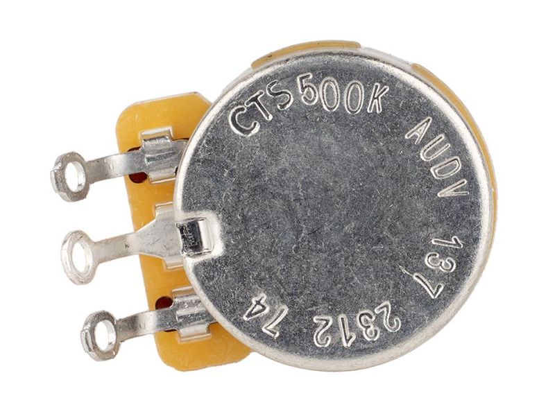 CTS USA 500K vintage taper audio potentiometer, long bushing .750