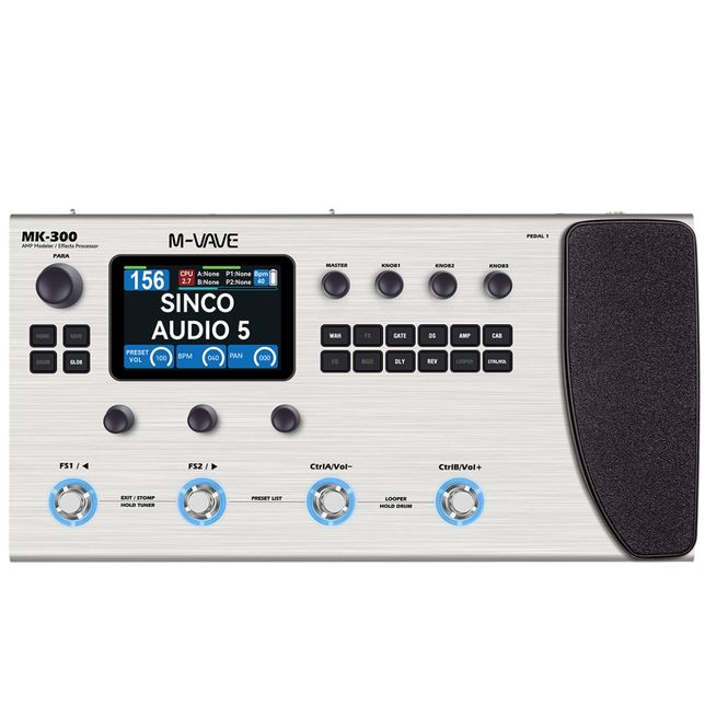 Hovedbilde M-vave MK-300 gitar-multieffekt-pedalbrett