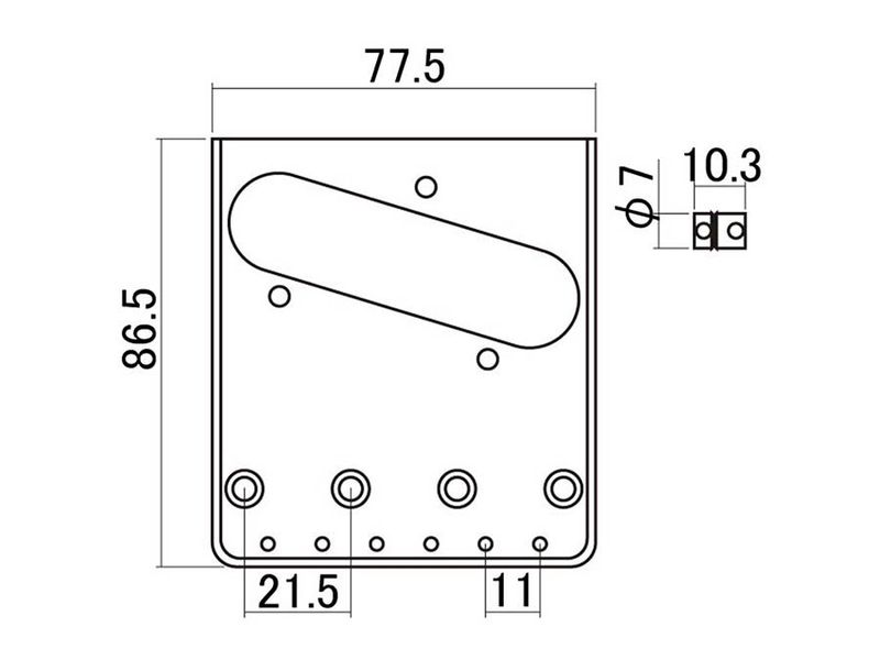Hosco Japan HK-24ACS/BS by Gotoh Bridge for Electric Guitar