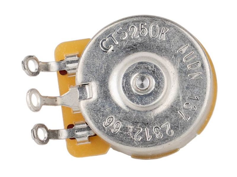 CTS USA 250K vintage taper no-load potentiometer, short bushing .250