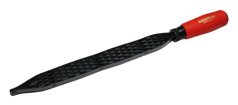 Hosco Japan H-TLSSR250 wood saw rasp, open non-clogging blade design, high-carbon steel, 250mm length