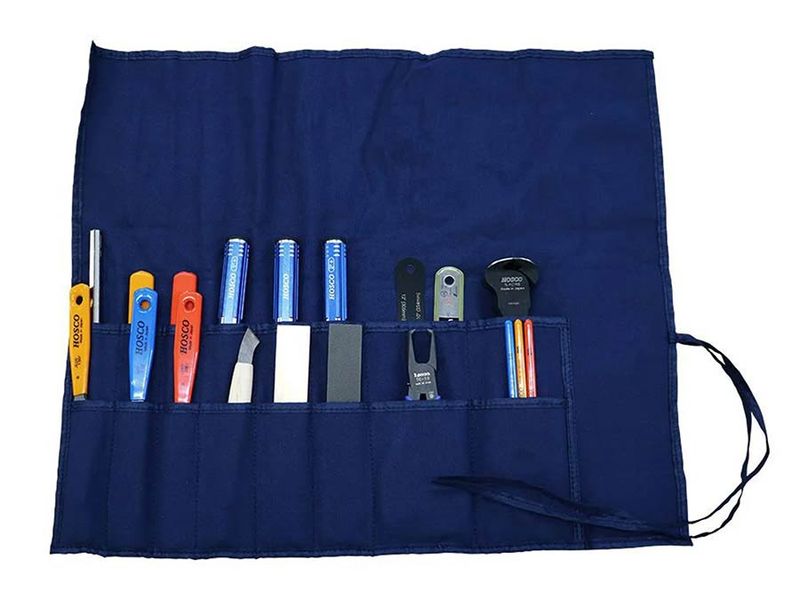 Hosco Japan Chisel Starter Set (3/6/12/24 mm) incl. Canvas Roll-Up Bag