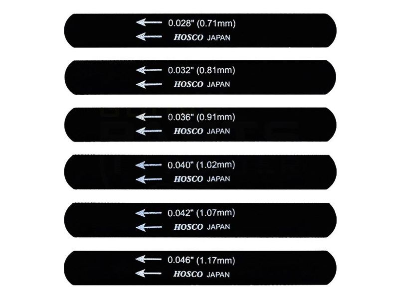 Hosco Japan Black Nut File Set for Classical Guitar 6 pcs (028,032,036,040,042,046)