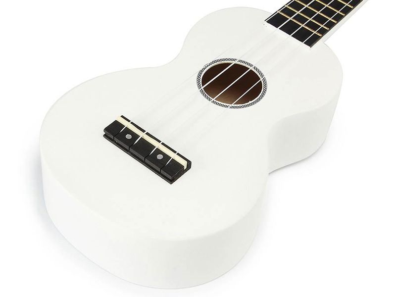 Mahalo Rainbow Series, soprano ukulele, white, with bag