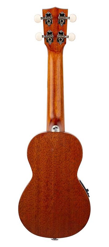 Mahalo Pearl Series, solid top soprano ukulele, with MEQ2 9v preamp, black, with bag