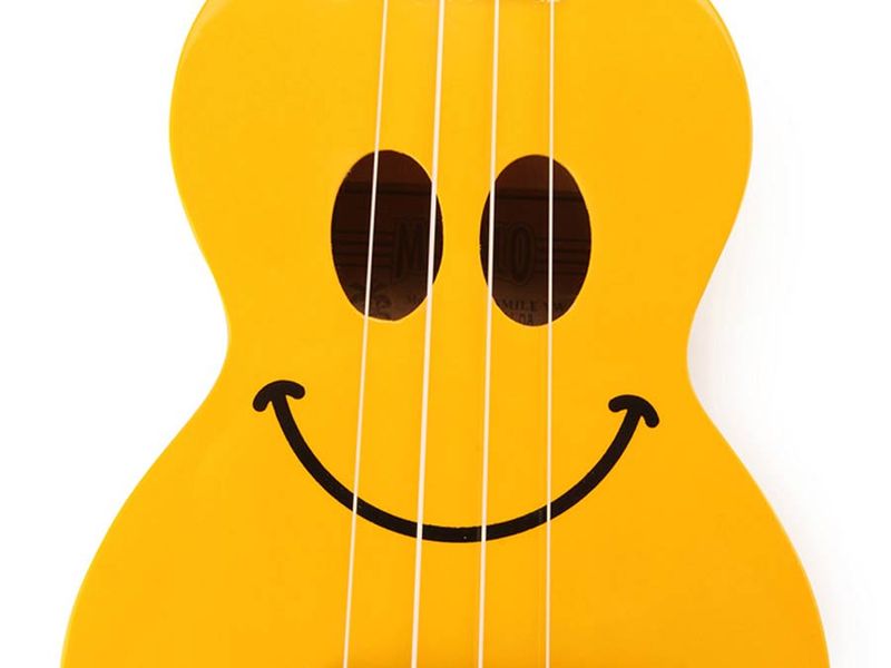 Mahalo Smiley Series, soprano ukulele, yellow, with bag