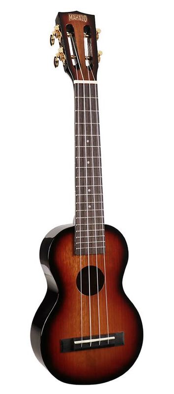 Mahalo Java Series, soprano ukulele, concert scale neck, 3 tone sunburst, with bag