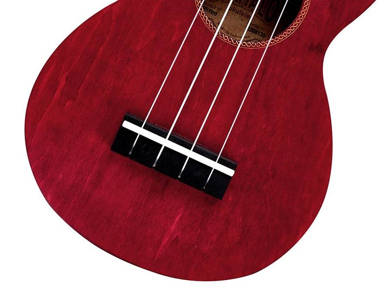 Mahalo Slimline Series, soprano ukulele, transparent red, with bag