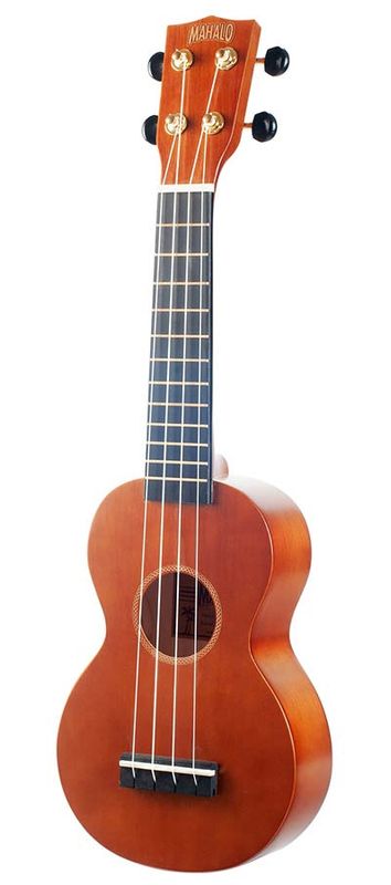 Mahalo Rainbow Series, soprano ukulele pack, brown, with essentials accessory pack