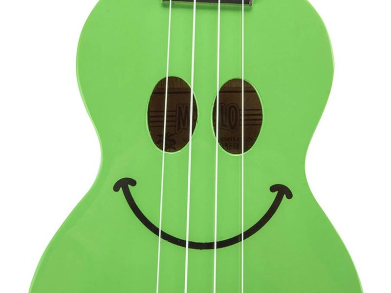 Mahalo Smiley Series, soprano ukulele, green, with bag