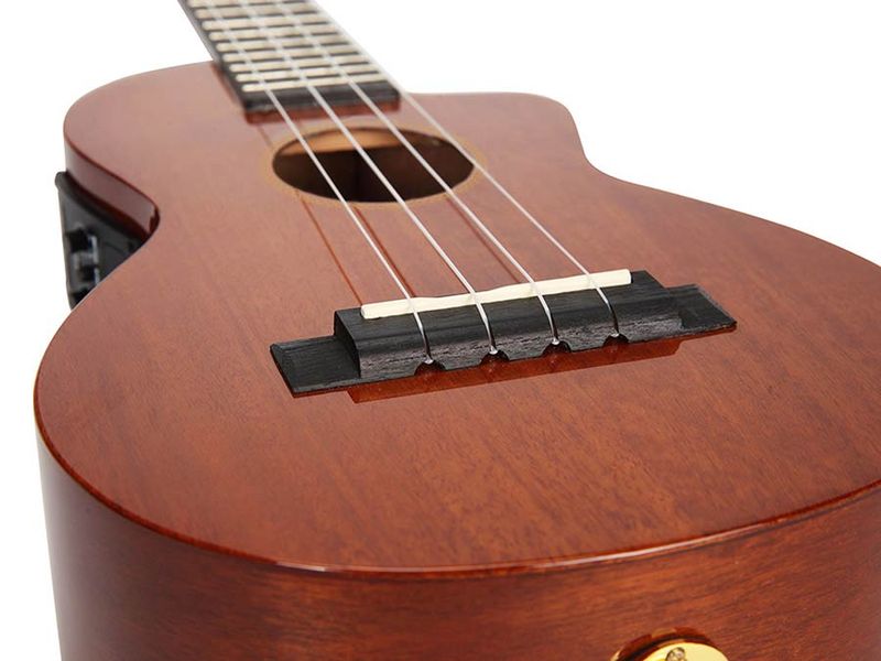 Mahalo Java Series, concert ukulele, cutaway, 1V+1T (B-Band), vintage natural, with padded bag & strap