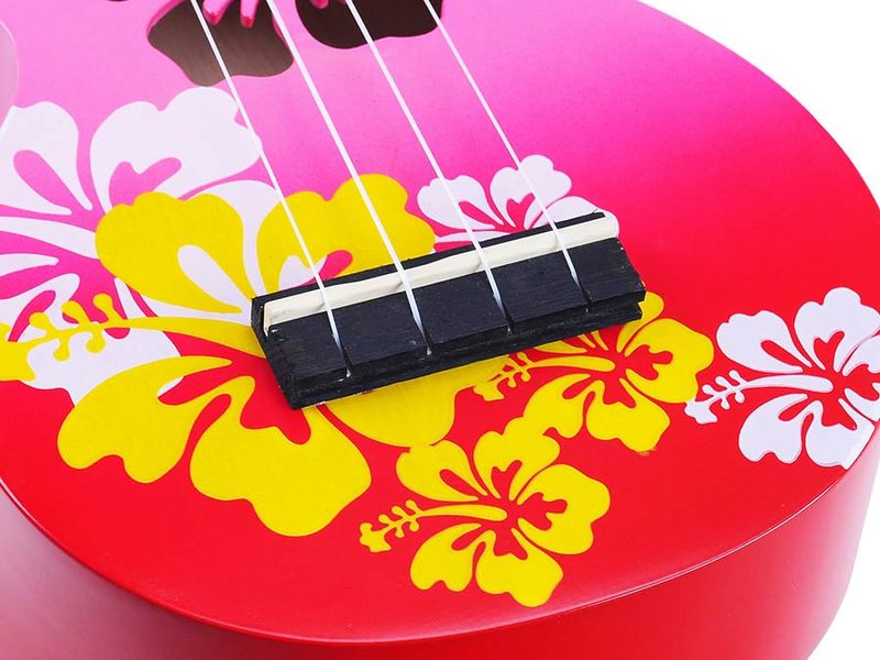 Mahalo Designer Series, soprano ukulele HIBISCUS, red burst, with bag