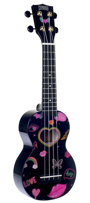 Hovedbilde Mahalo Art Series, soprano ukulele HEART, black, ...