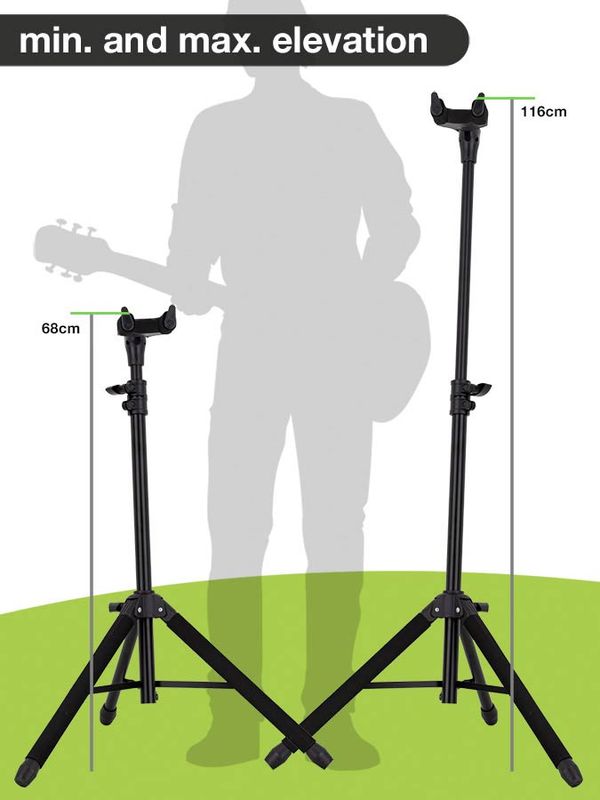 Boston GS-350 semi-foldable tripod guitar stand with auto-grip