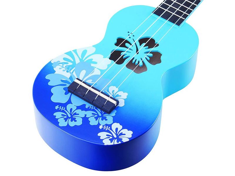 Mahalo Designer Series, soprano ukulele HIBISCUS, blue burst, with bag