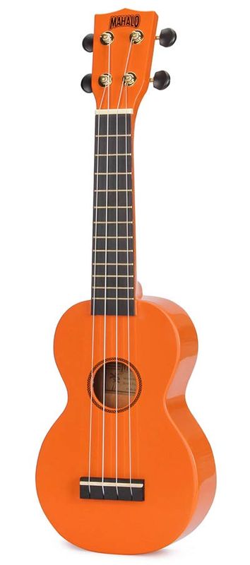 Mahalo Rainbow Series, soprano ukulele, orange, with bag