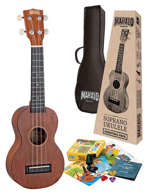 Hovedbilde Mahalo Java Series, soprano ukulele pack, transparent brown, with essentials accessory pack