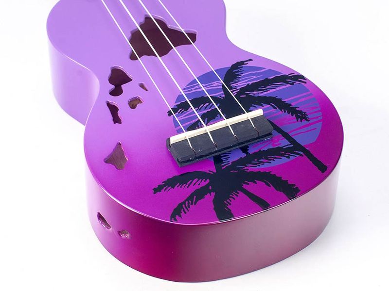 Mahalo Designer Series, soprano ukulele HAWAII, purple burst, with bag