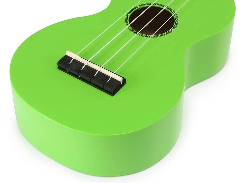 Mahalo Rainbow Series, soprano ukulele, green, with bag