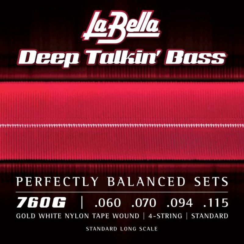 La Bella 760G Gold White Nylon Tape - Standard 60-115